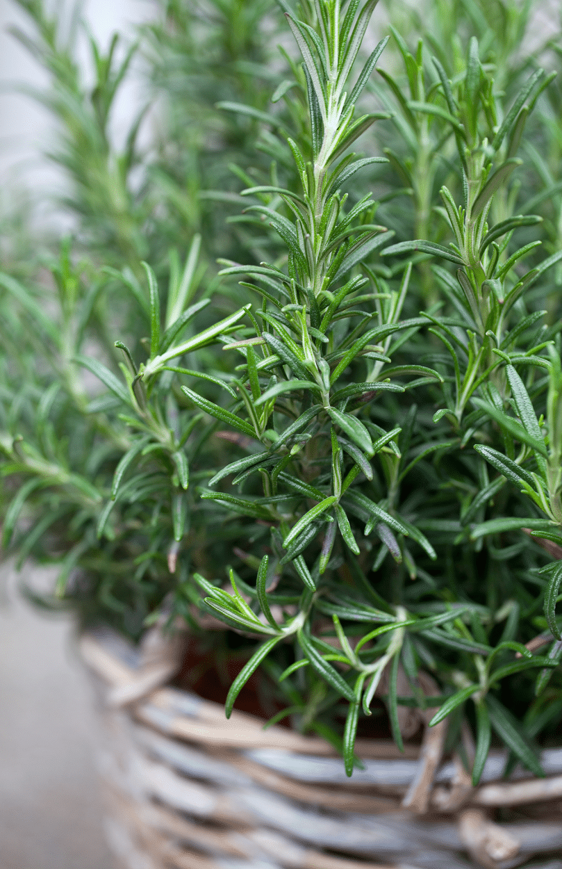 Fresh rosemary plant