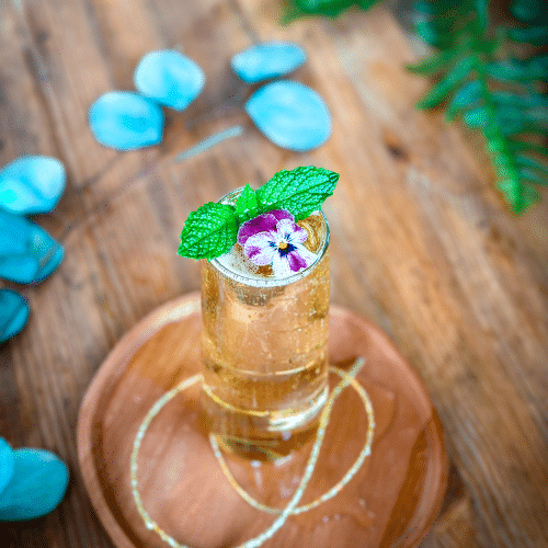 Cherry Blossom Green Tea Spritz- Cherry Blossom cocktail recipe