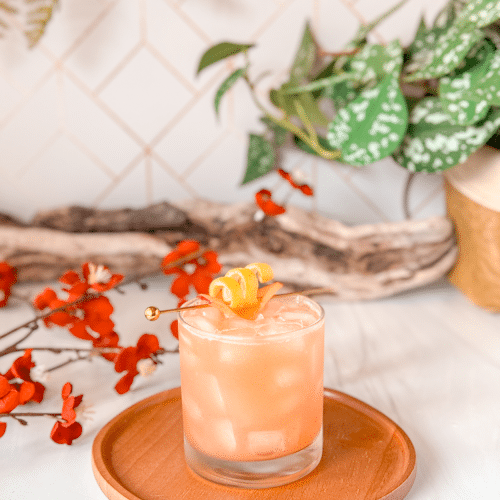 Roasted Plum Cinnamon Smash cocktail recipe