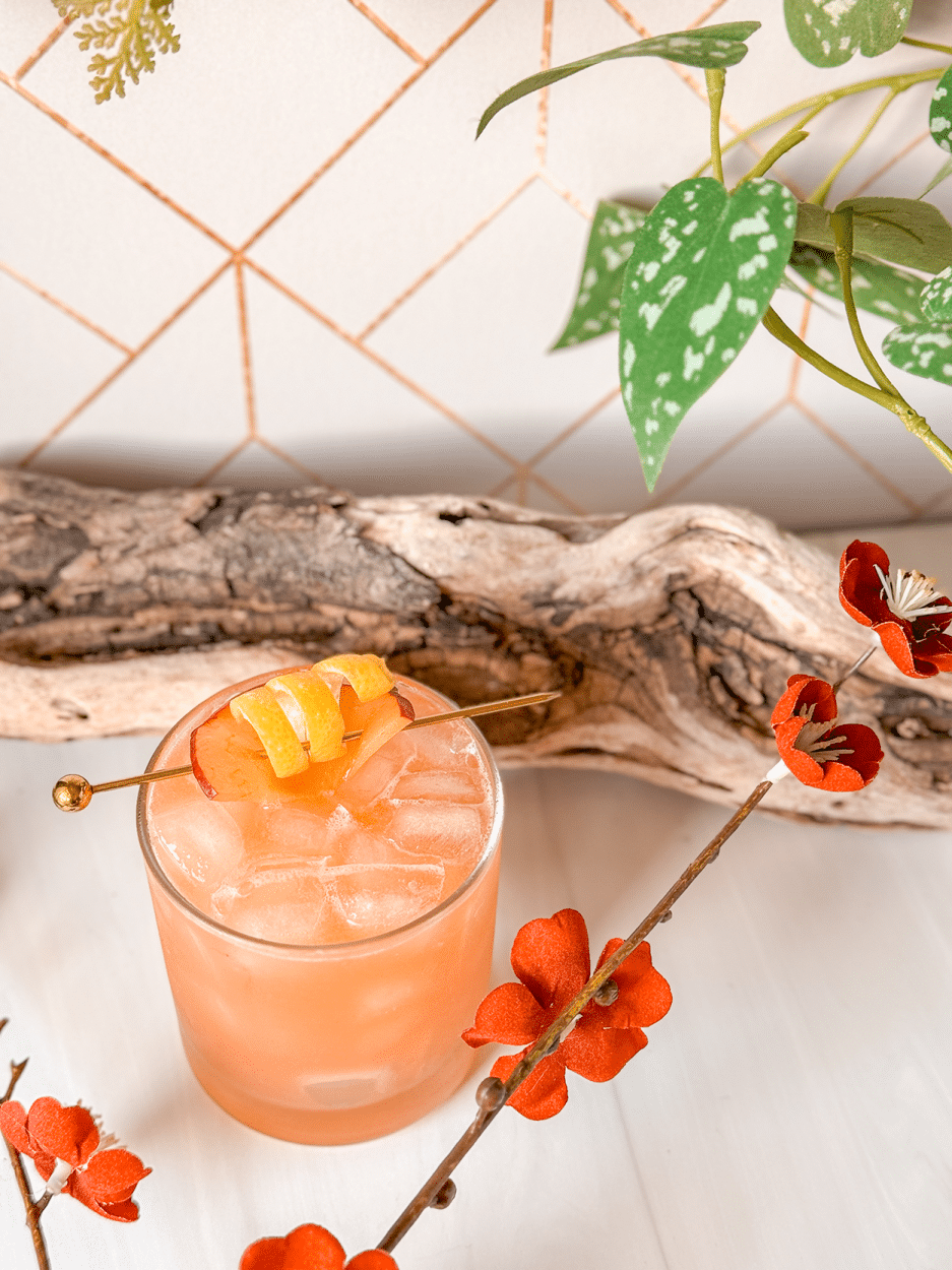 Roasted Plum Cinnamon Smash cocktail recipe