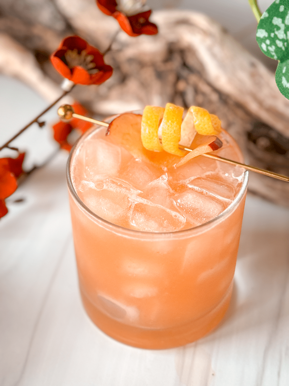 Roasted Plum Cinnamon Smash cocktail recipe