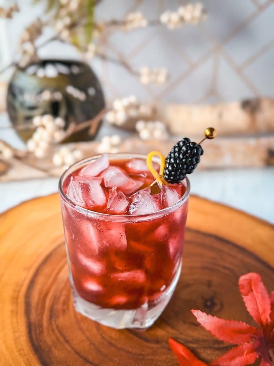 Blackberry Maple Bourbon Smash cocktail recipe