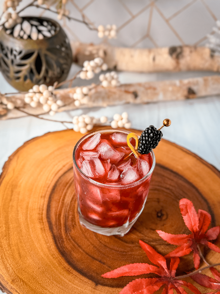 Blackberry Maple Bourbon Smash cocktail recipe