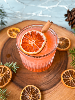 Blood Orange Ginger Smash cocktail recipe