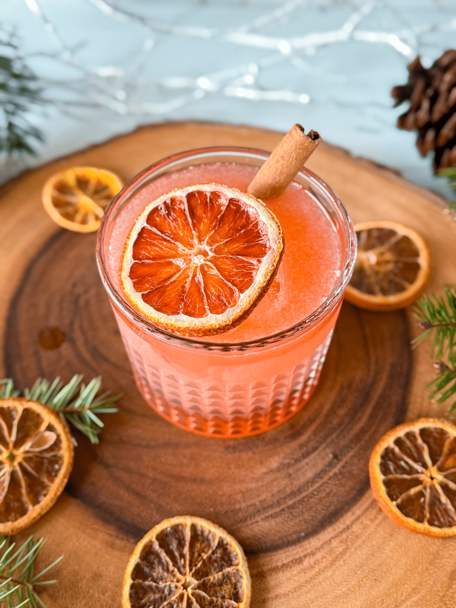 Blood Orange Ginger Smash cocktail recipe