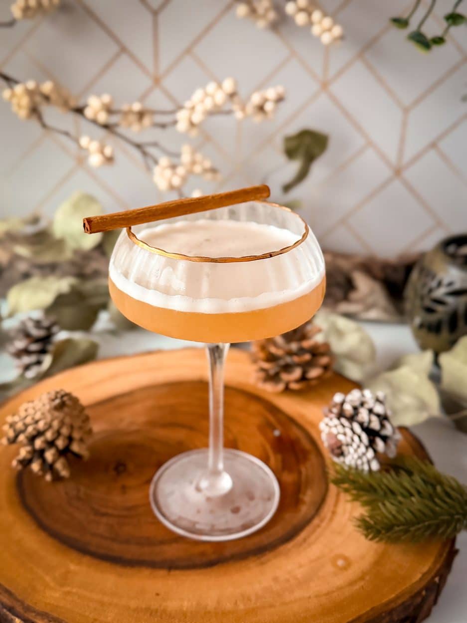 Cardamom Hot Honey Whiskey Sour cocktail recipe