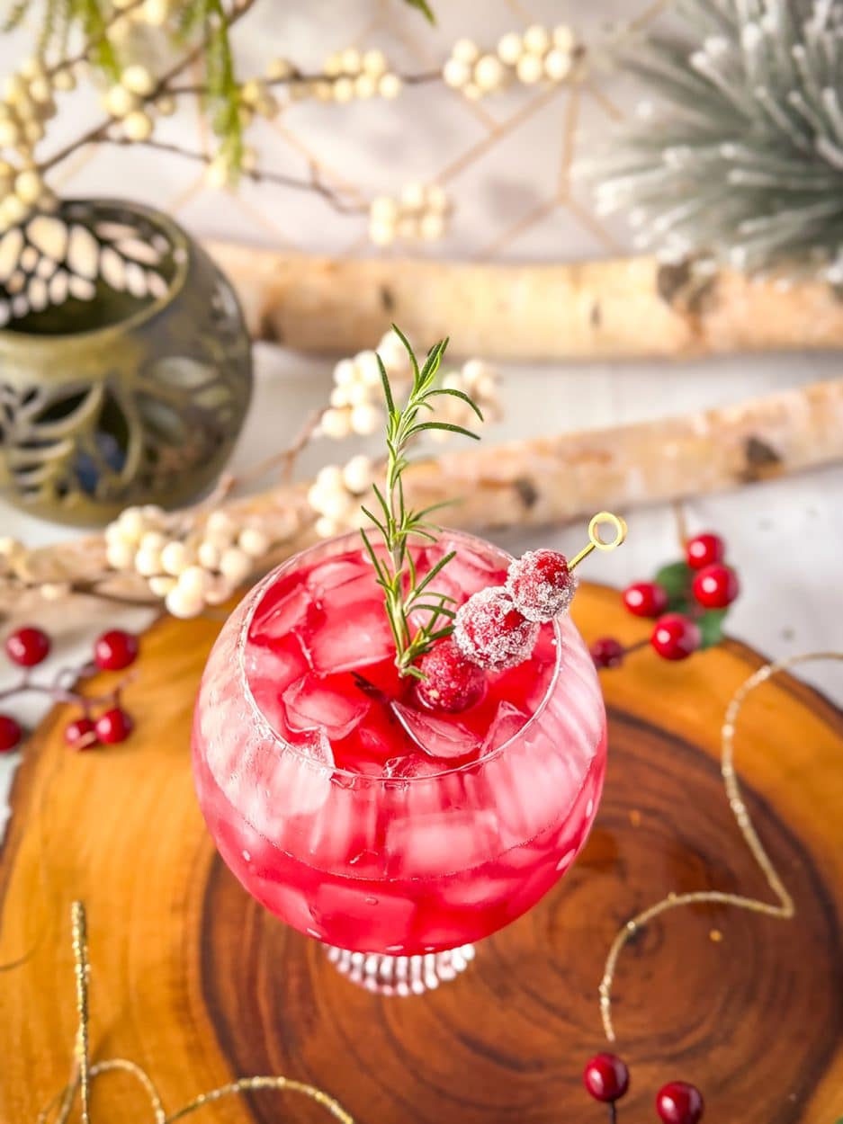 Maple Cranberry Smash cocktail recipe