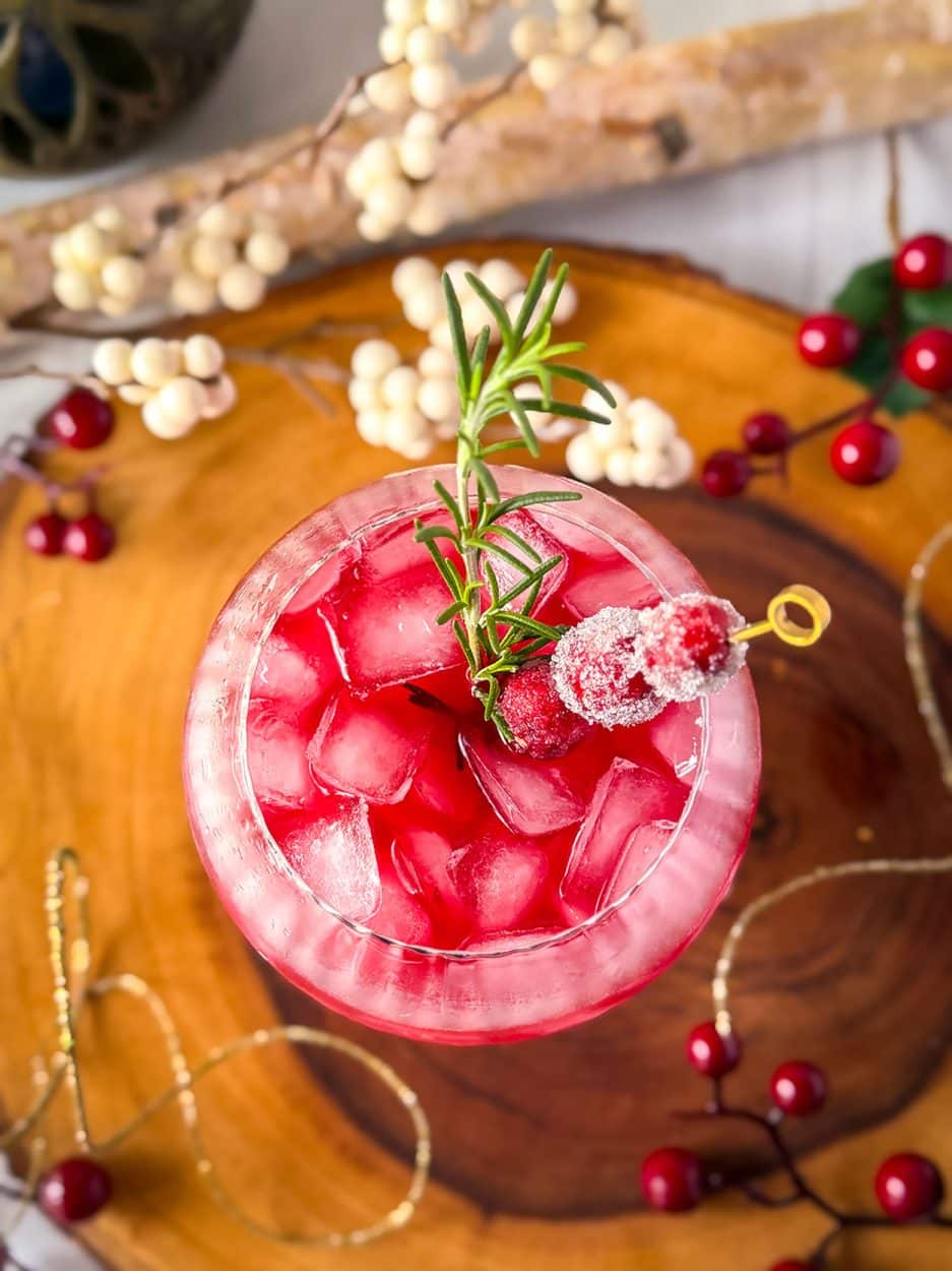 Maple Cranberry Smash cocktail recipe