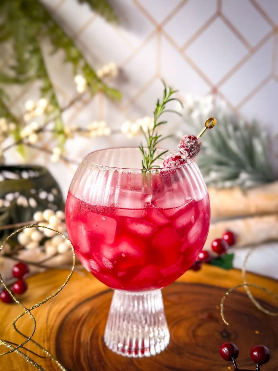 Maple Cranberry Smash cocktail recipe