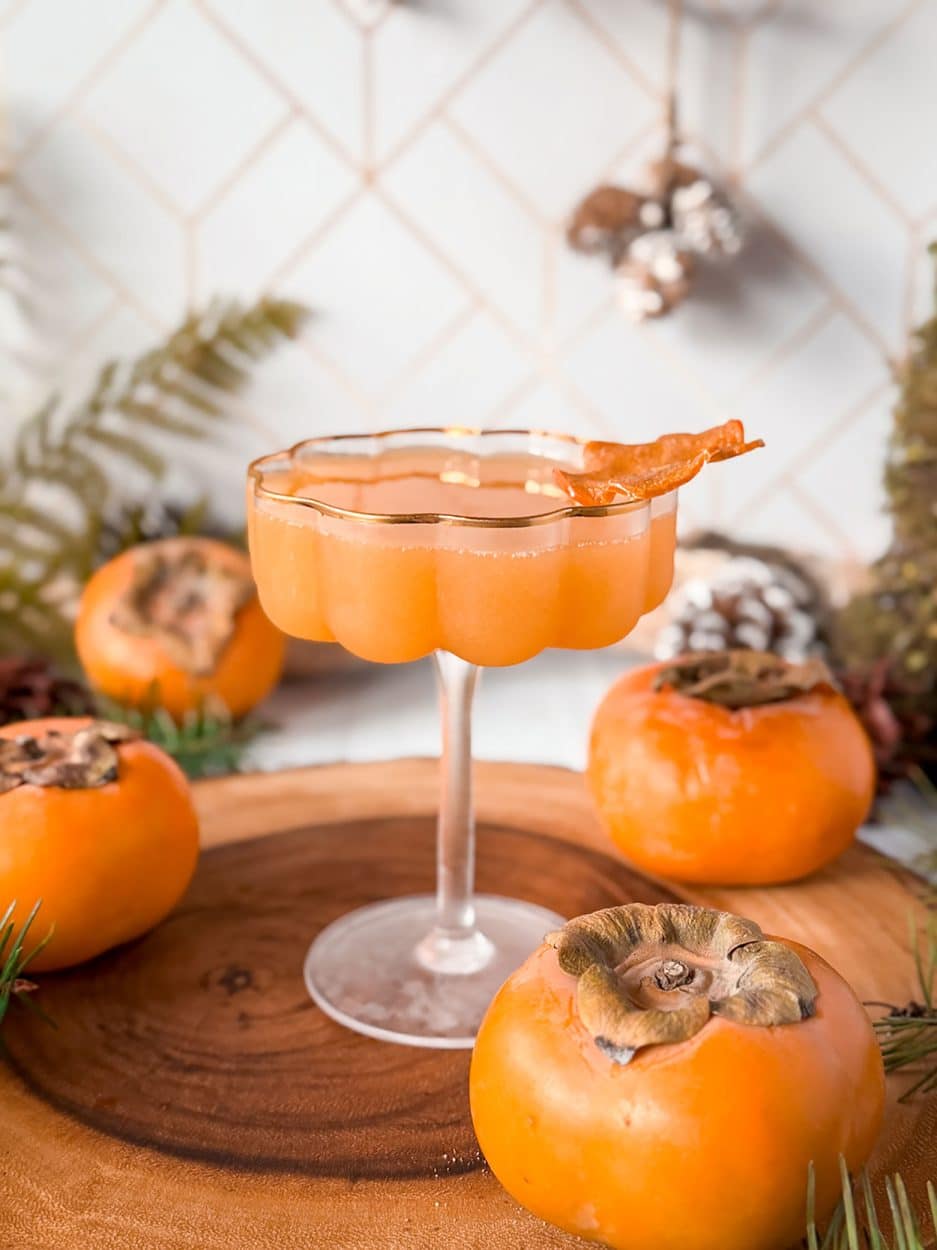 Persimmon Bee's Knees cocktail recipe