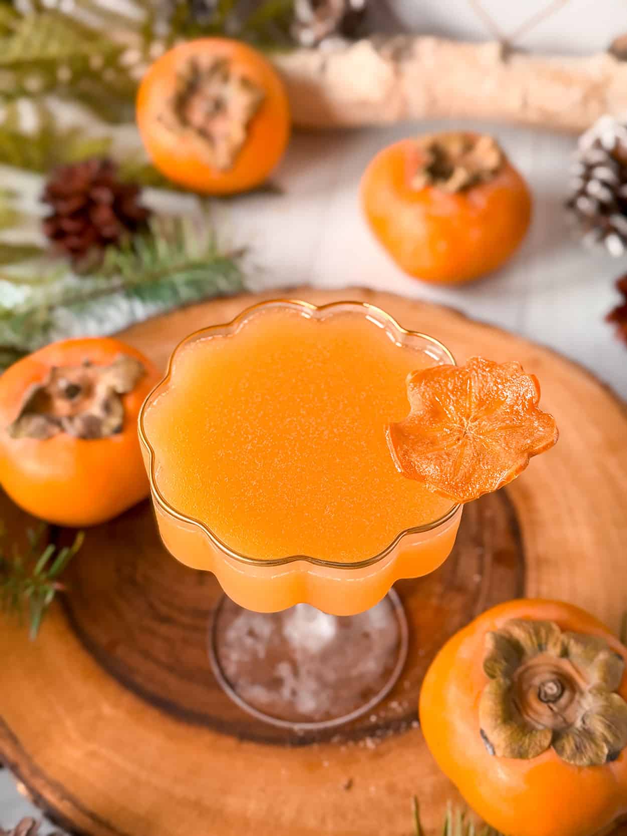Persimmon Bee's Knees cocktail recipe