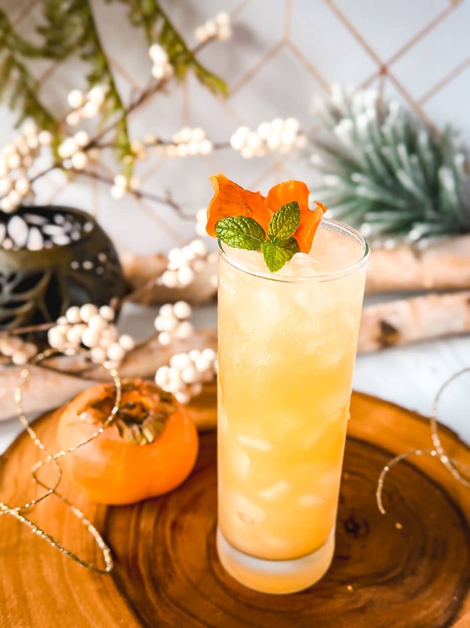 Persimmon Collins cocktail recipe