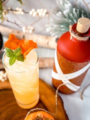 Persimmon Collins cocktail recipe