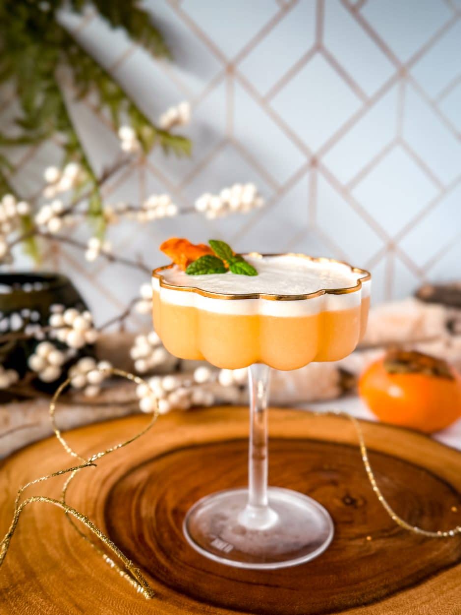 Persimmon Gin Sour