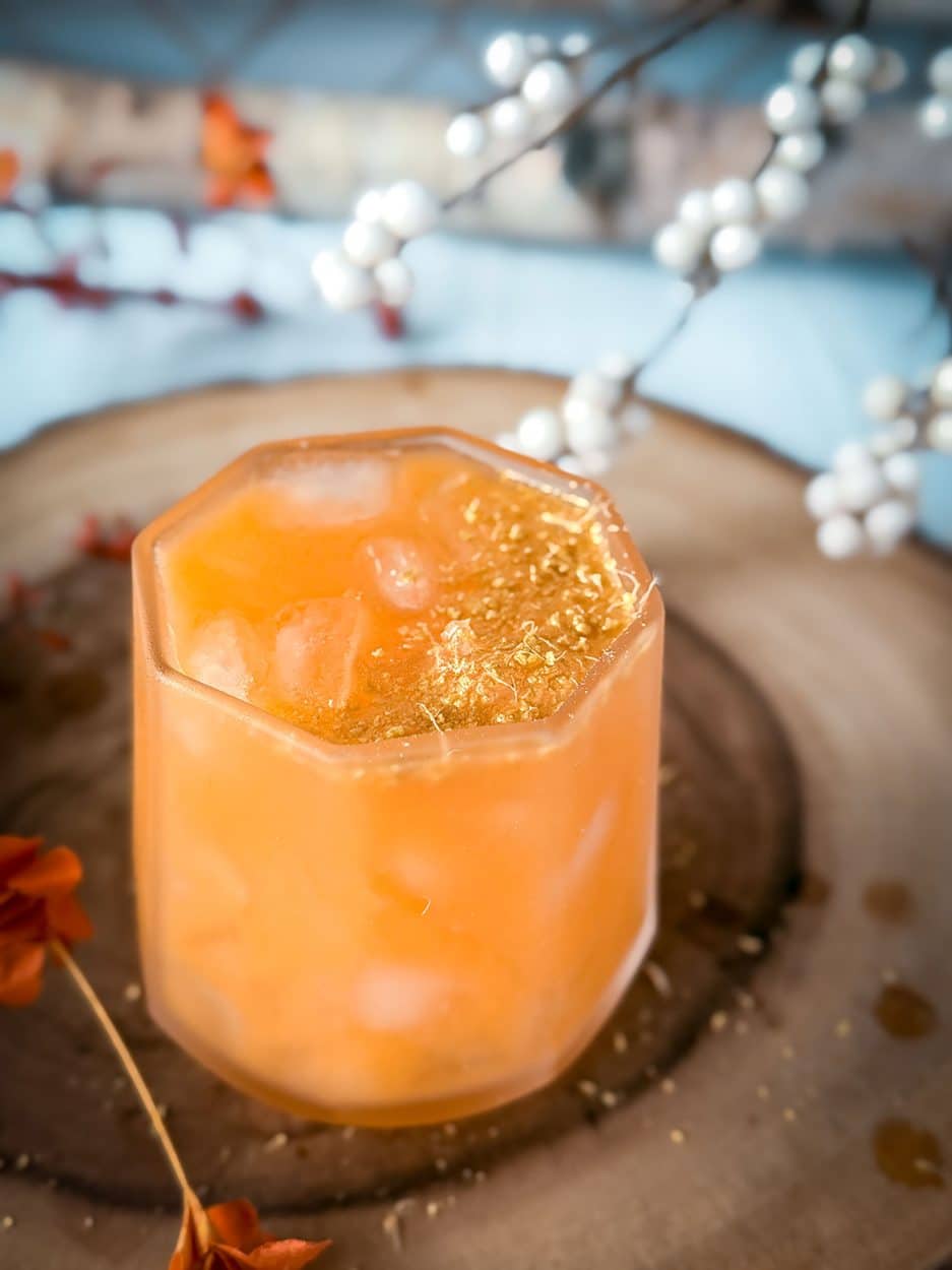 Persimmon Ginger Smash cocktail recipe