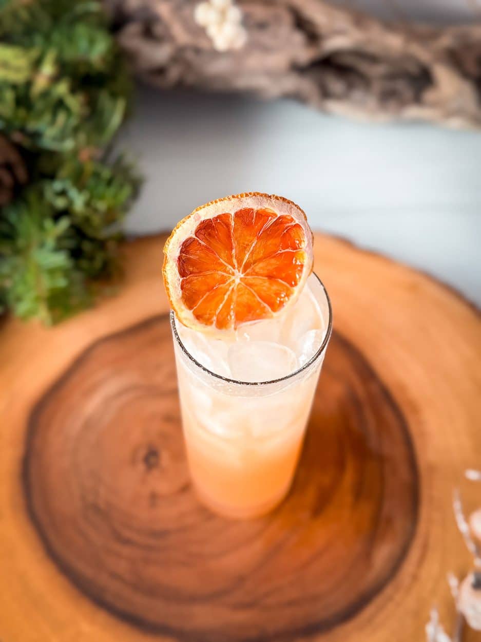 Plum Cinnamon Spritz cocktail recipe