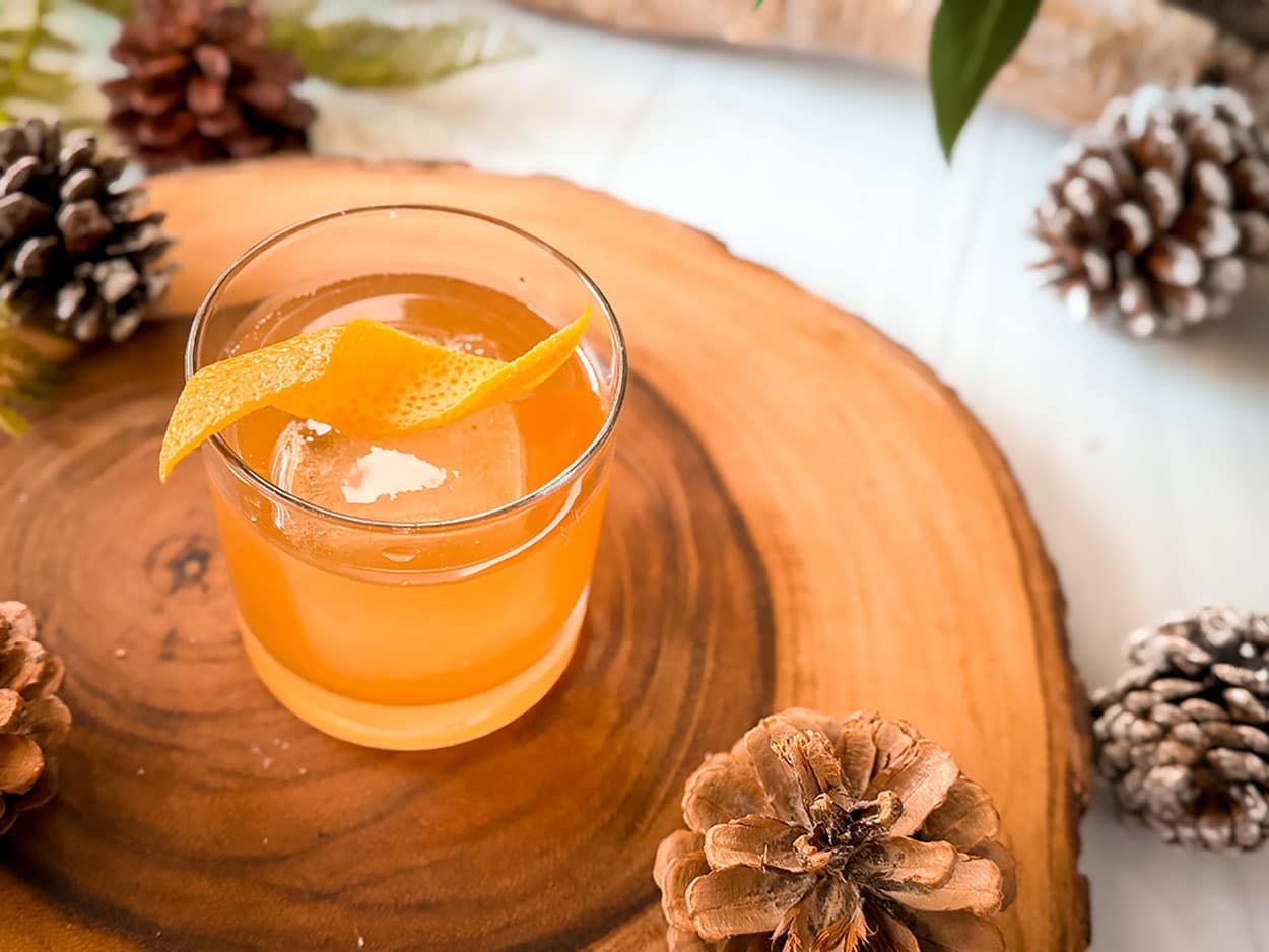 Plum Whiskey Old Fashioned Cocktail Recipe