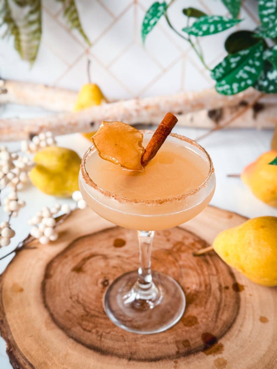 Spiced Pear and Maple Martini cocktail Recipe