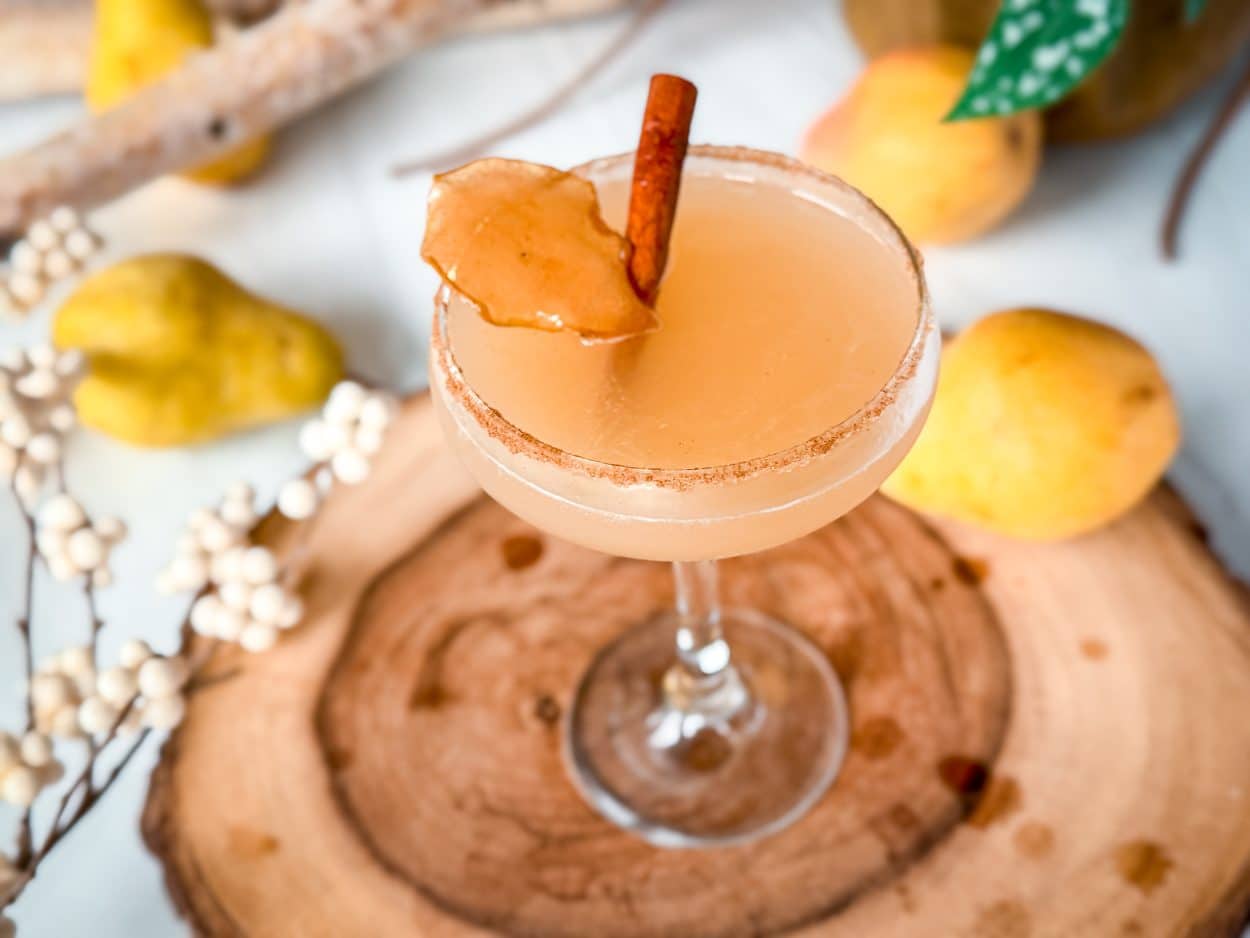 Spiced Pear and Maple Martini cocktail Recipe