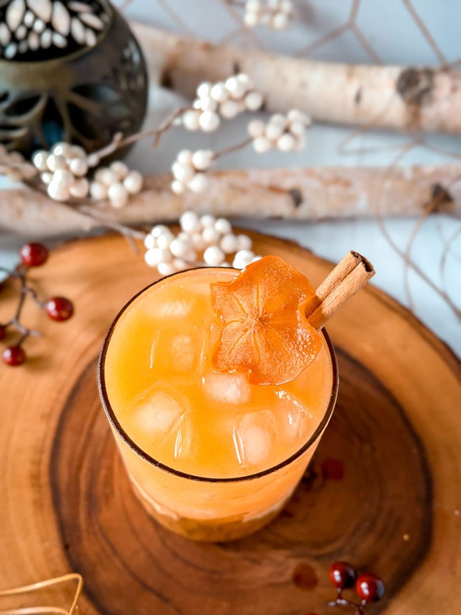 Spiced Persimmon Smash cocktail recipe