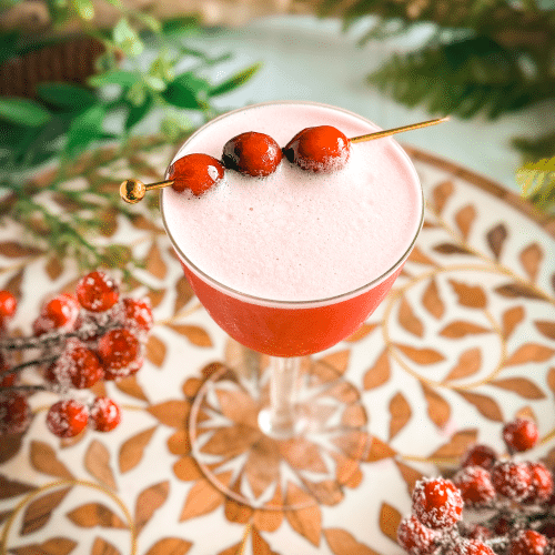 Juniper Cranberry Gin Sour cocktail recipe