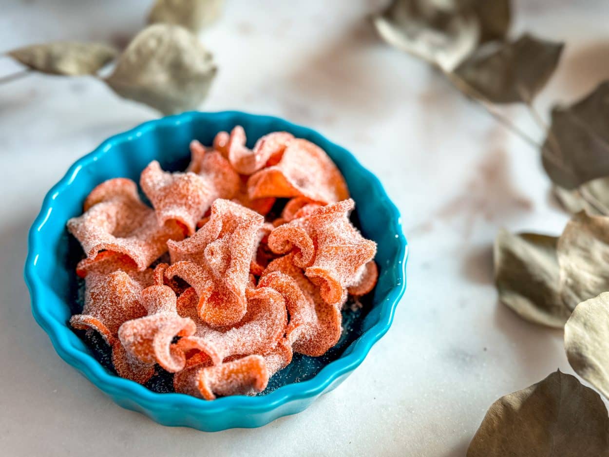 Candied Persimmons garnish recipe