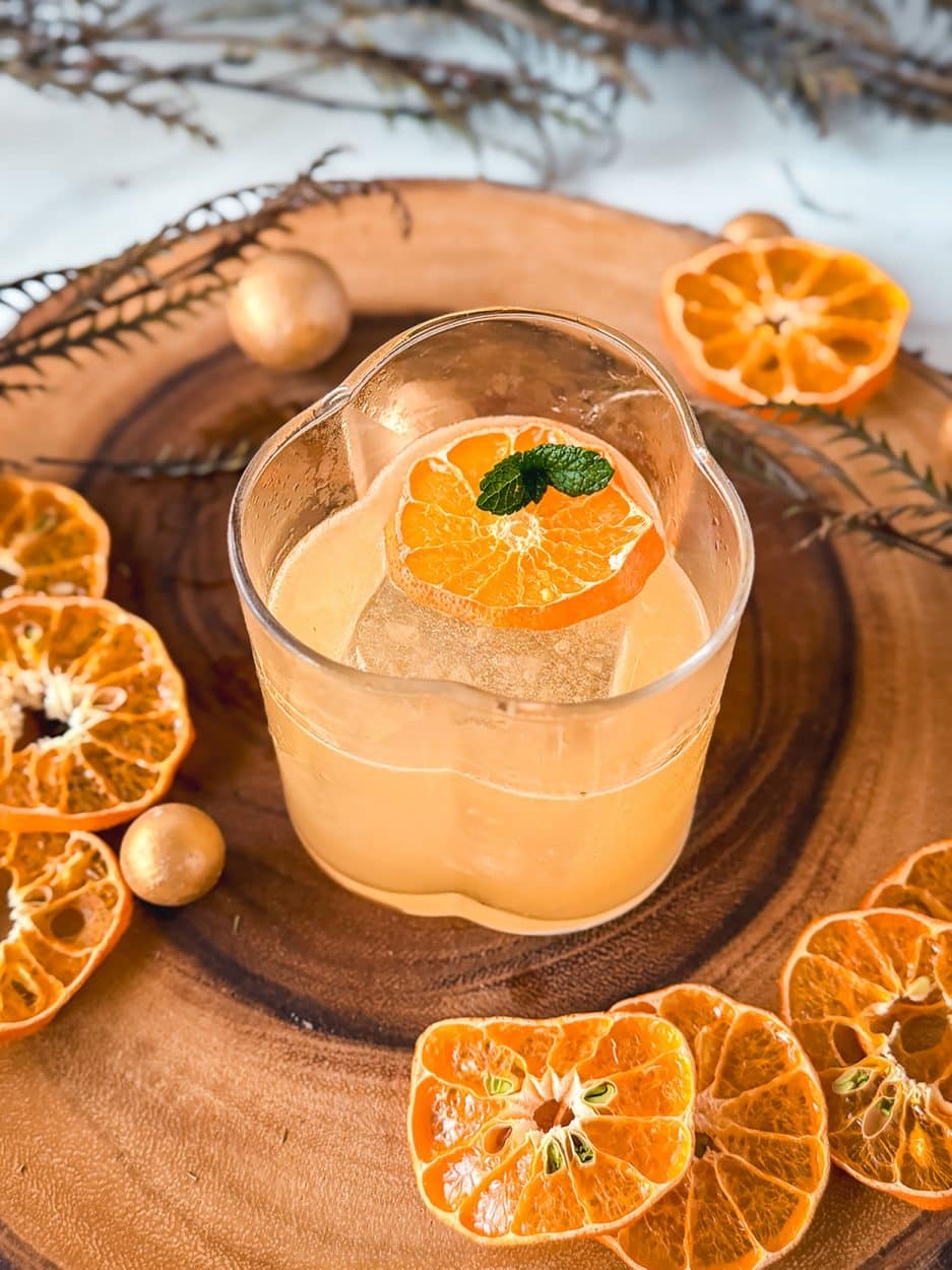 Tangerine Ginger Mint Smash cocktail recipe