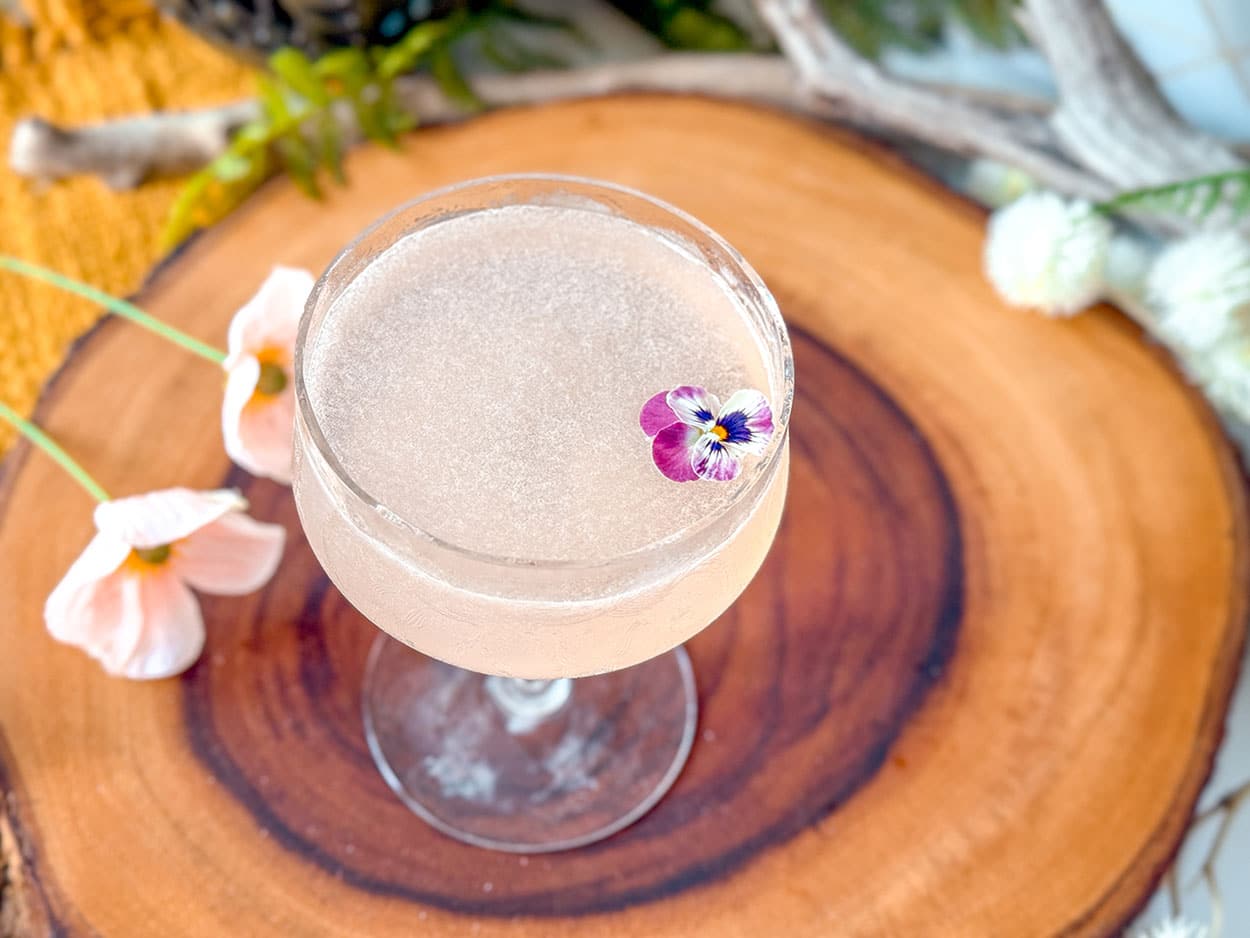Cherry Blossom Bees Knees cocktail recipe