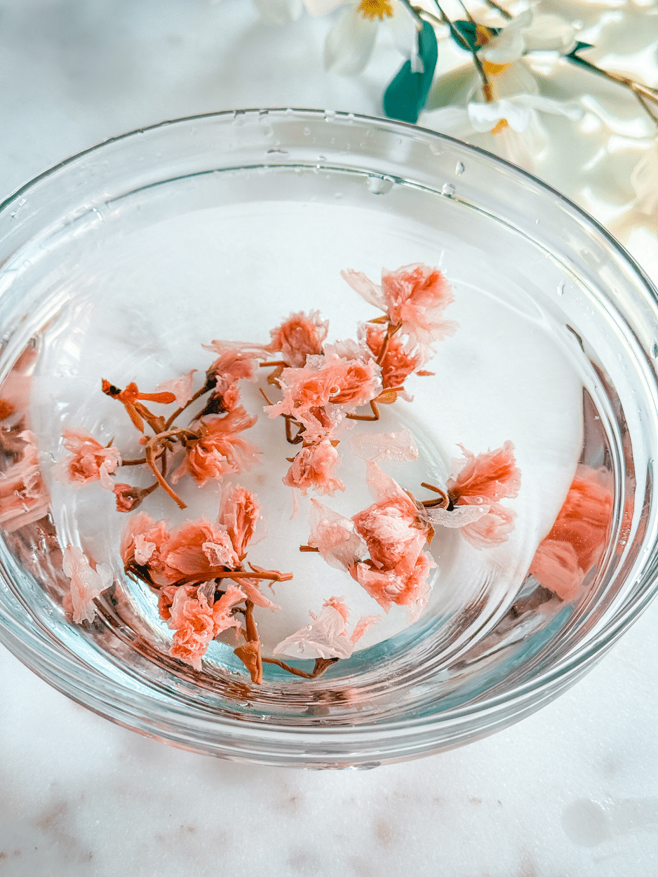 Preserved Sakura Cherry Blossom in a simple Syrup Recipe