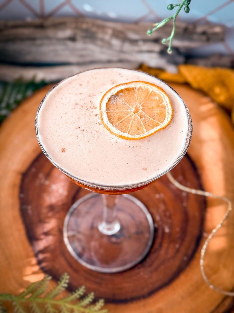 Date Cardamom Whiskey Sour cocktail recipe