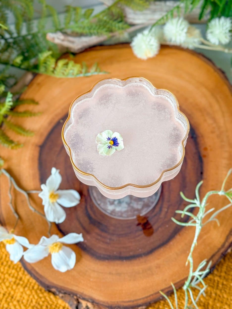 falling petals gin gimlet cocktail recipe