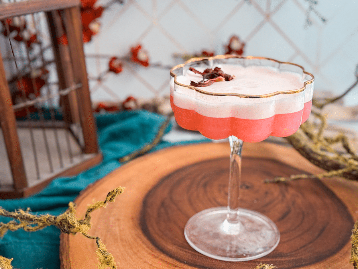 Hibiscus Guava Sour cocktail Recipe