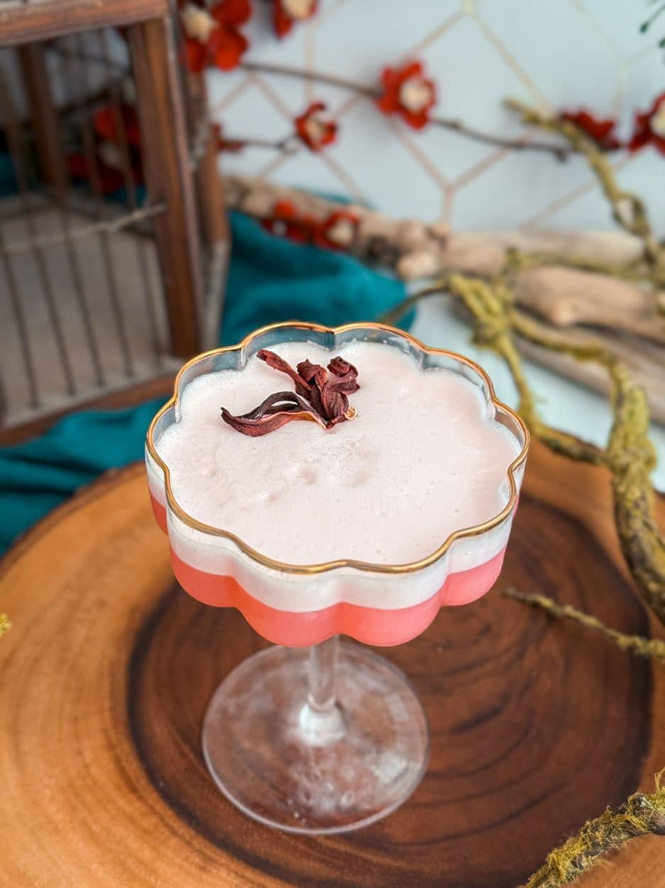 Hibiscus Guava Sour cocktail Recipe
