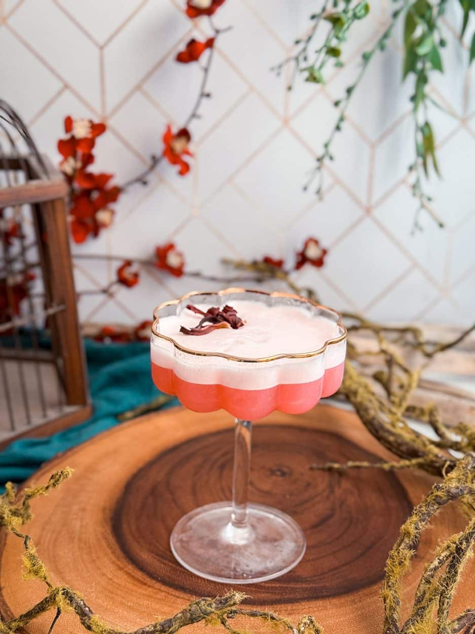 Hibiscus Guava Sour cocktail Recipe