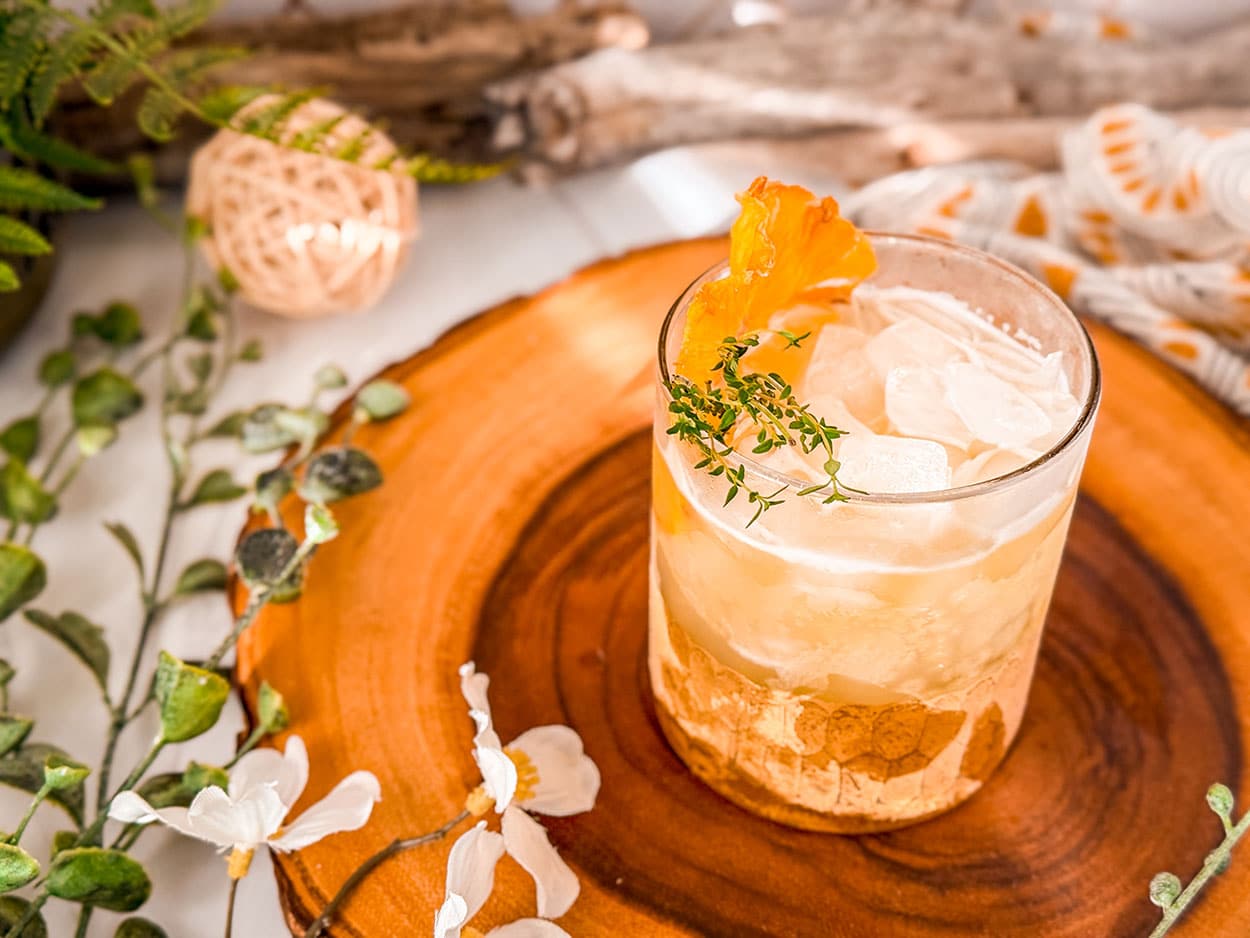Pineapple Thyme Punch cocktail recipe