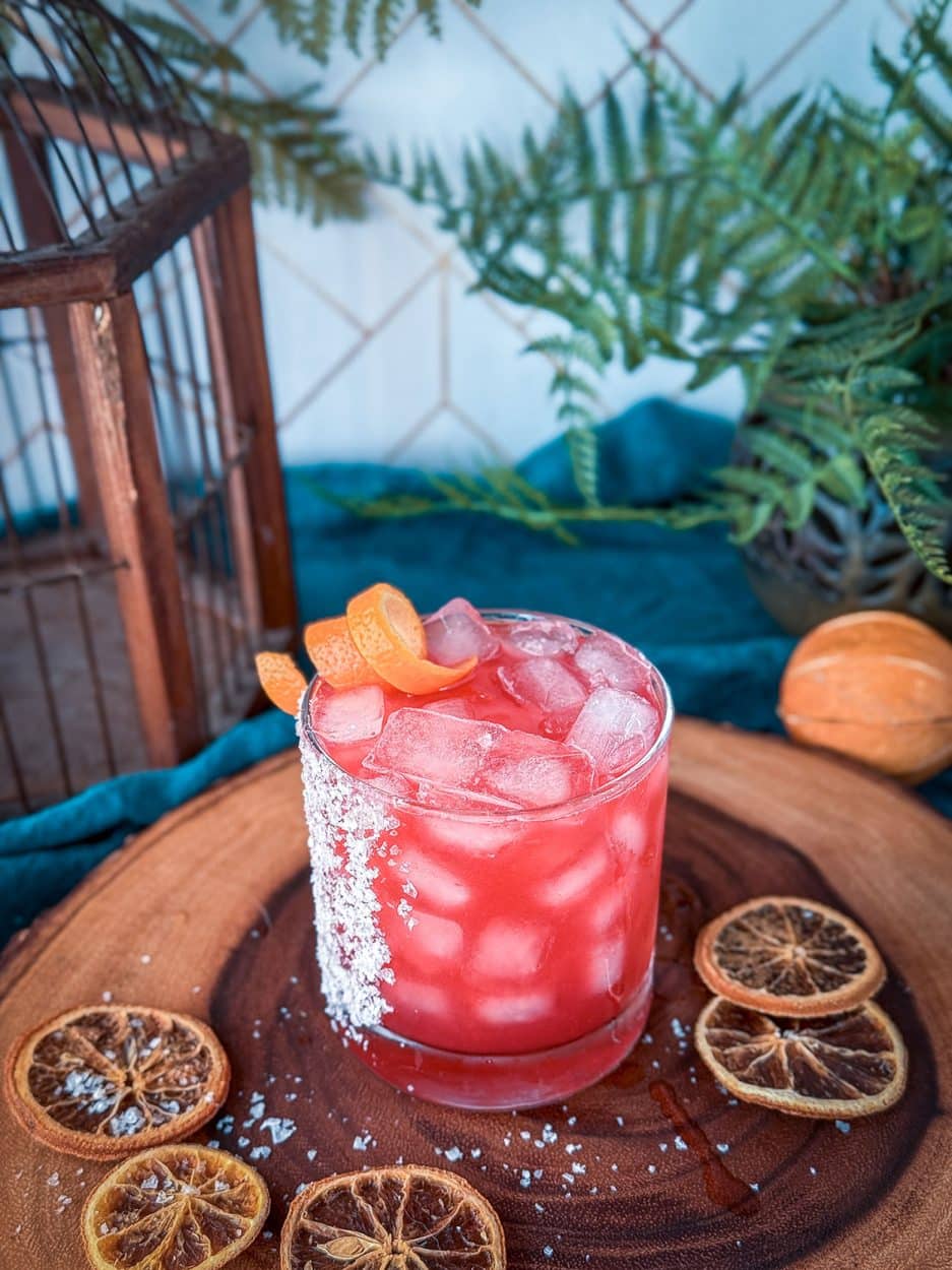 Blood Orange Honey Margarita cocktail recipe