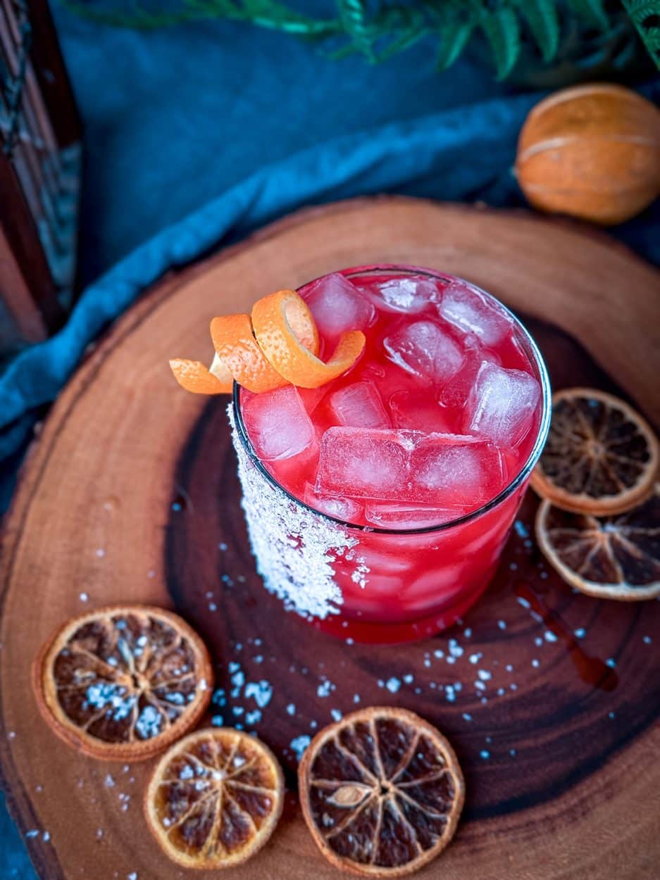 Blood Orange Honey Margarita cocktail recipe