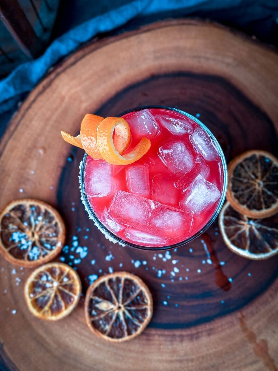 Blood Orange Honey Margarita cocktail recipe