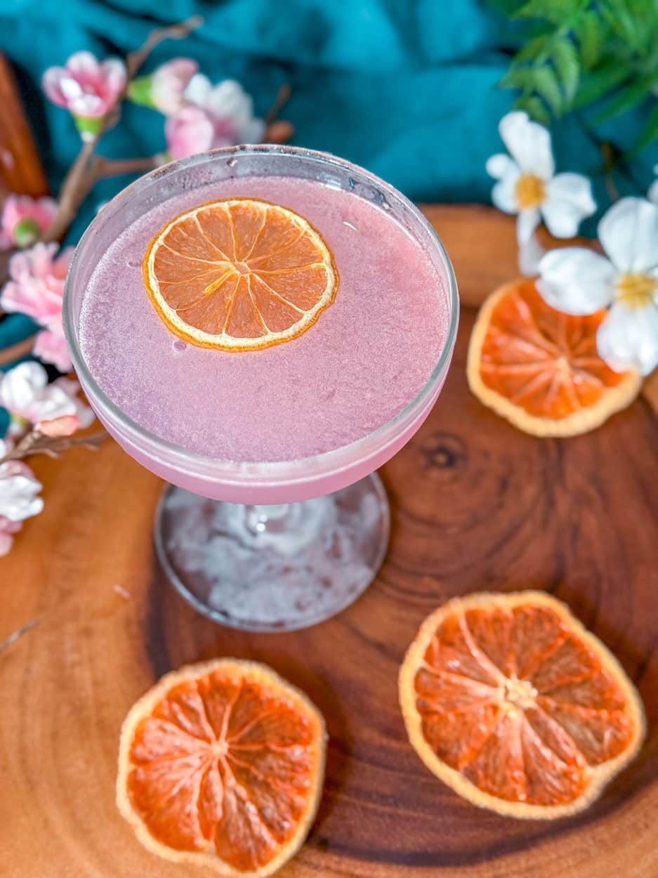 Pink Grapefruit Sakura Sour cocktail recipe