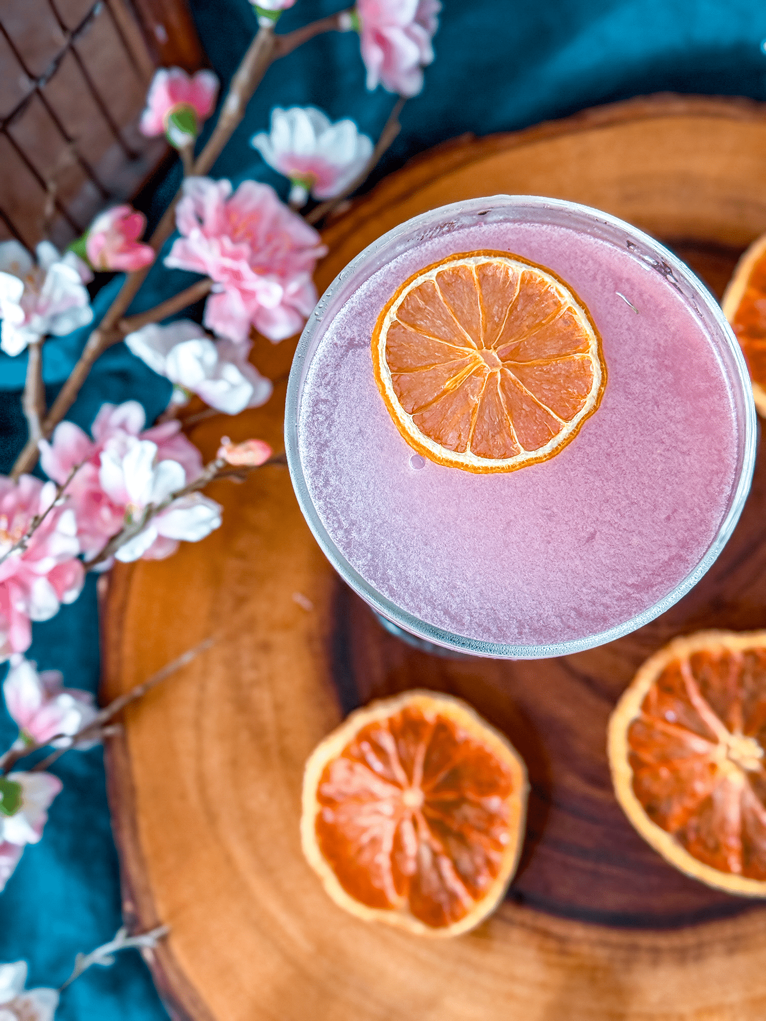 Pink Grapefruit Sakura Sour- cherry blossom cocktail recipe