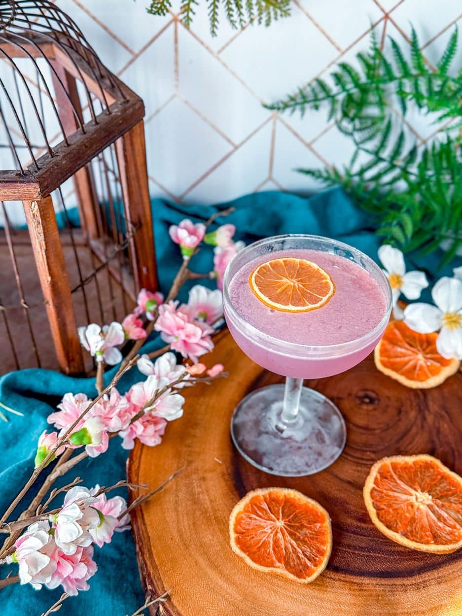 Pink Grapefruit Sakura Sour cocktail recipe